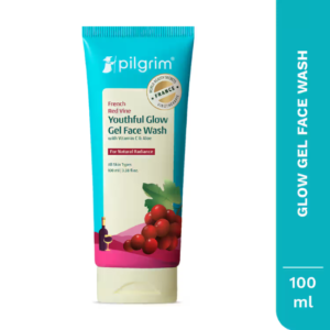 French Red Vine Face Wash with Vitamin c & Aloe for Youthful & Radiant Glow | Brightens Gentle & Hydrating 100 ml